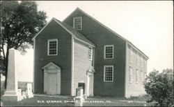 Old German Church and Cemetery Postcard