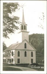 Church with Tall Steeple and Belfry Postcard