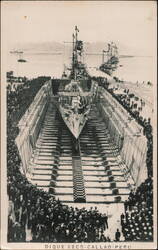 Dique Seco Dry Dock Inauguration Ceremony Postcard
