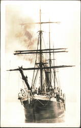 Admiral Byrd's Antarctic Exploration Ship USS Bear Postcard