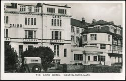 The Cairo Hotel Exterior with Automobile Postcard