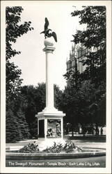The Seagull Monument, Temple Block Postcard
