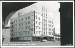 Hotel San Carlos Exterior and Neon Sign Postcard