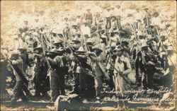 Mexican Revolution: Mayo Constitutionalists with Bows Postcard