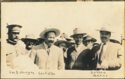 Mexican Revolution Generals Alvaro Obregon and Pancho Villa Postcard