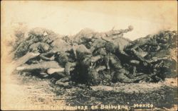Incineration of Bodies in Balbuena, Mexican Revolution Postcard