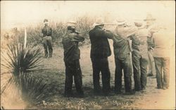 Mexican Revolution Executing Bandits in Mexico, Firing Squad Postcard
