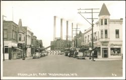 Franklin Street View Toward Power Plant Postcard