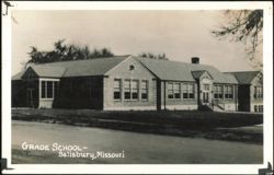 Grade School Building Exterior Postcard