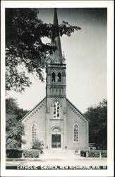 Catholic Church with Steeple Postcard