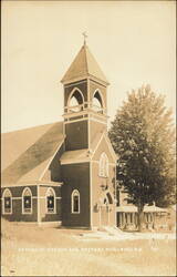 Catholic Church and Rectory Postcard