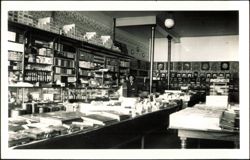 General Store Interior with Clerk and Merchandise Postcard