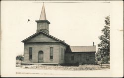 Rural Wooden Church with Steeple and Spire Postcard