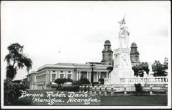 Parque Rubén Darío Monument and Cathedral Postcard