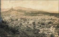 Panoramic View of Keijo Cityscape and Mountains Postcard