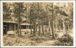 Highland Park, Higgins Lake Cottages & The Birchwood Postcard