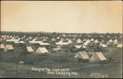 Camp of the 1st Infantry N.G. VT., Pine Camp, 1910 Postcard
