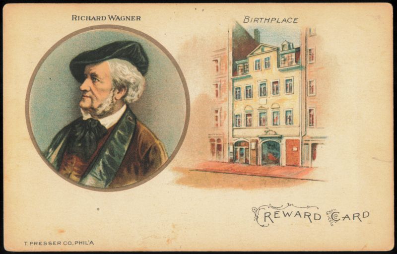 Richard Wagner Portrait and Birthplace Reward Card