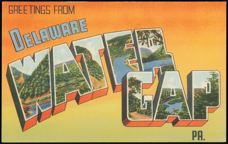 Greetings From Delaware Water Gap Large Letter Pennsylvania