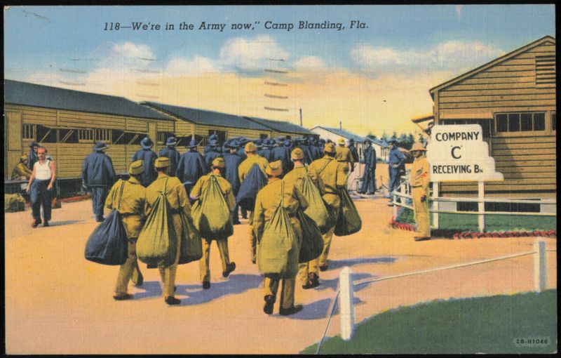We're in the Army now, Company C Receiving Bn Camp Blanding Florida