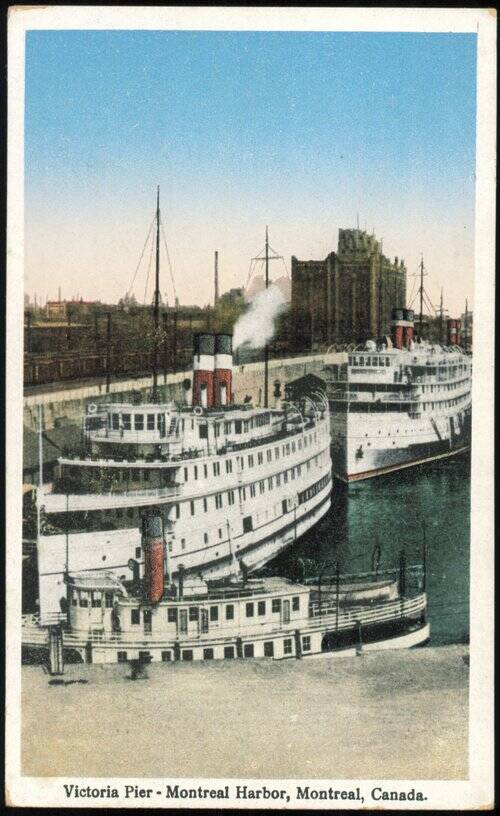 Victoria Pier and Steamships, Montreal Harbor QC Canada