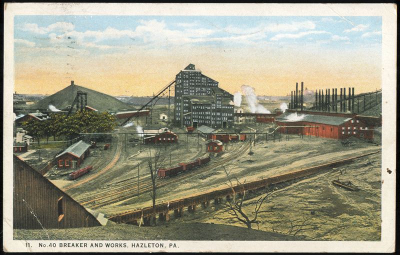 No. 40 Breaker and Works, Coal Mining Scene Hazleton Pennsylvania