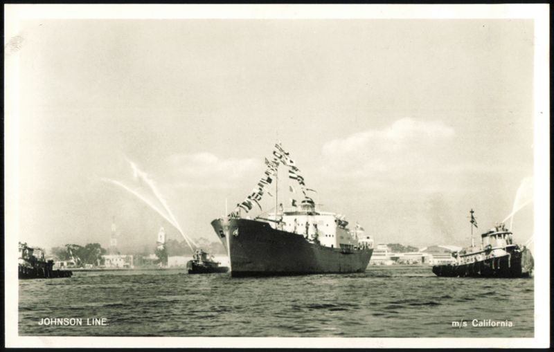 Johnson Line m/s California with Tugboat Escort Boats, Ships
