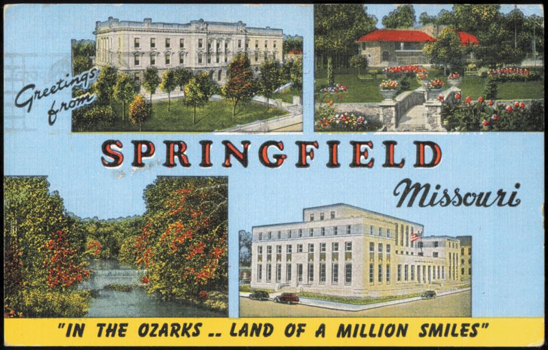 Springfield Multi-View: Court House, Parks, and Lake Missouri