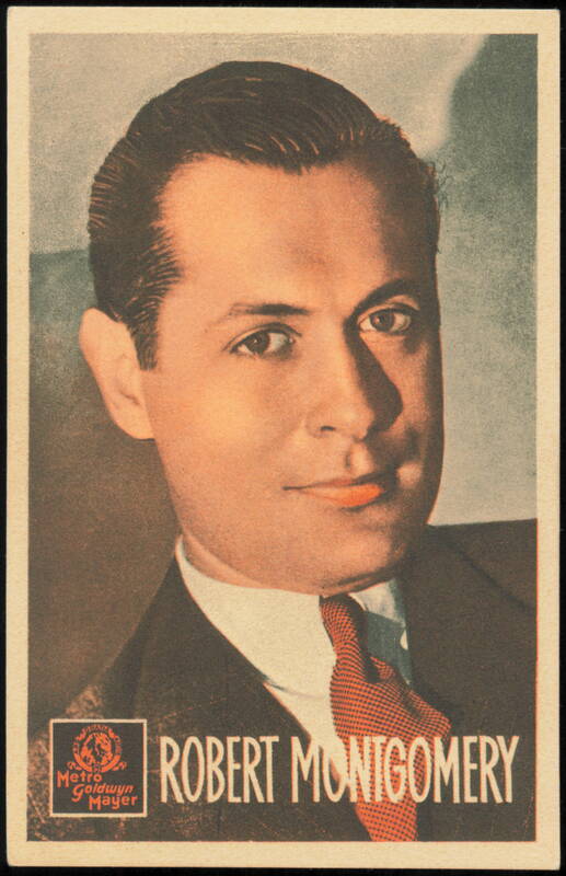 Robert Montgomery MGM Actor, Kino Redoute Bratislava Slovakia