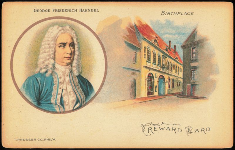 George Frederic Handel Portrait & Birthplace Reward Card