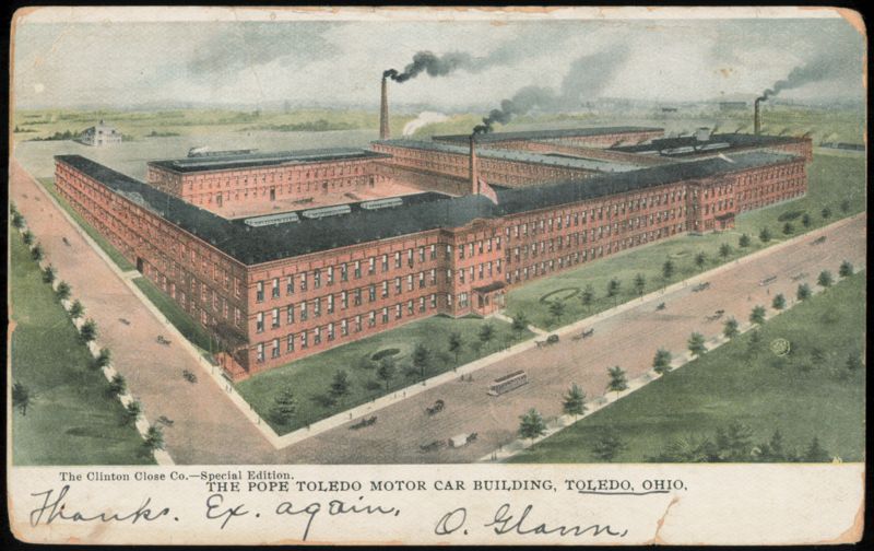 Pope Toledo Motor Car Building Ohio Advertising