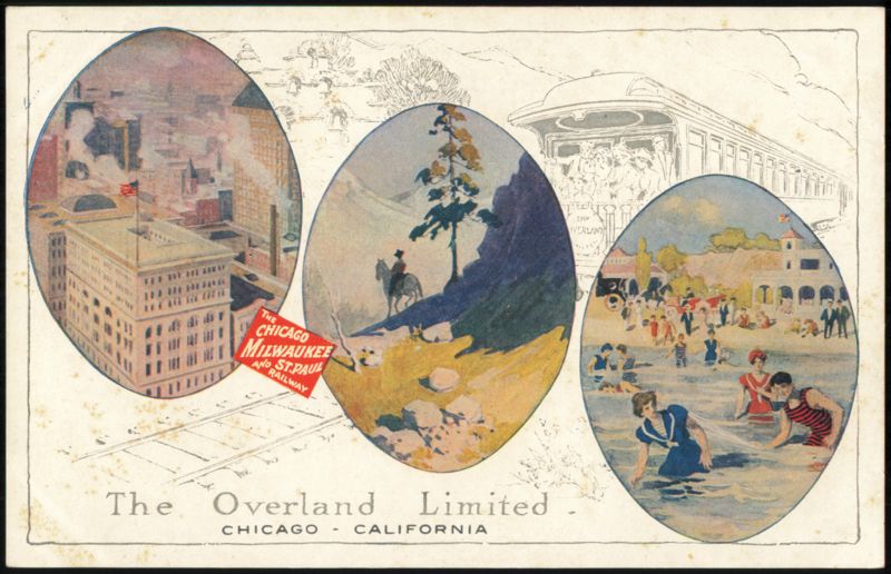 The Overland Limited, Chicago Milwaukee & St. Paul Railway Illinois