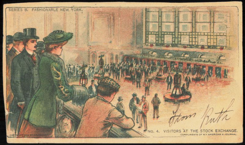 Visitors at the Stock Exchange, Fashionable New York