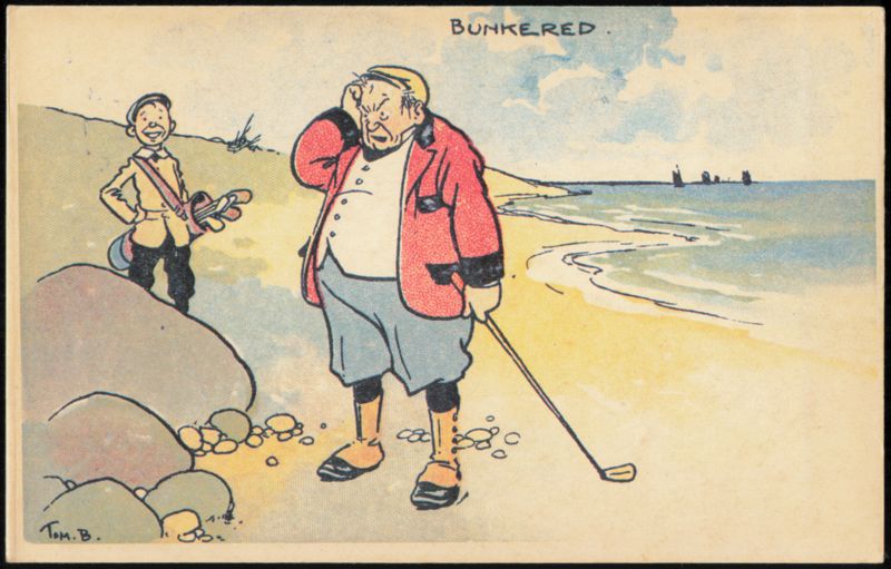 Bunkered Golf Humor Illustration by Tom Browne