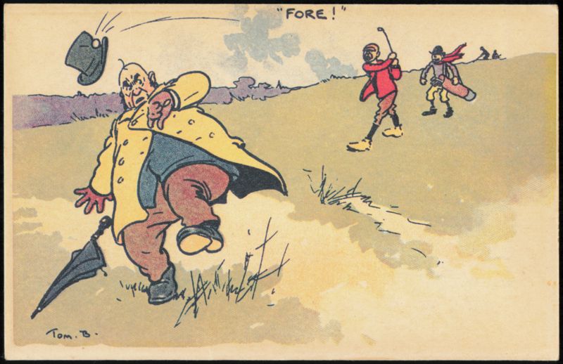 Fore! Golf Humour Illustration by Tom Browne