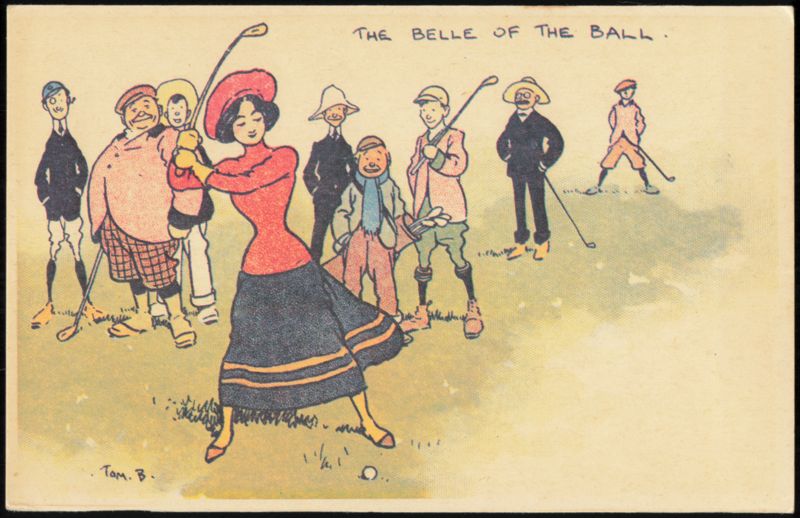 The Belle of the Ball Golfing Illustration by Tom Browne