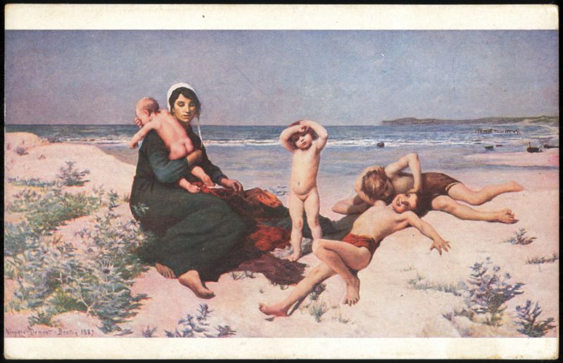 Virginie Demont-Breton Art - The Strand (Na písku)