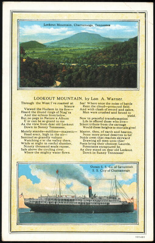 Lookout Mountain and S. S. City of Chattanooga Tennessee