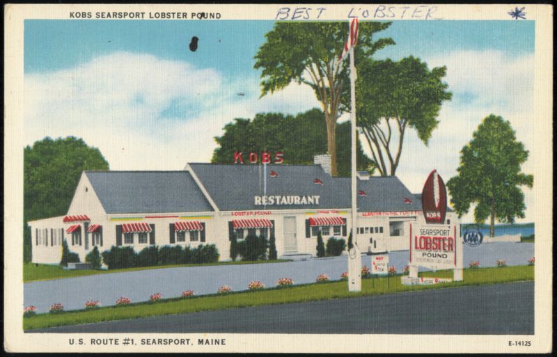 Kobs Searsport Lobster Pound, 'Where Lobster is King' Maine