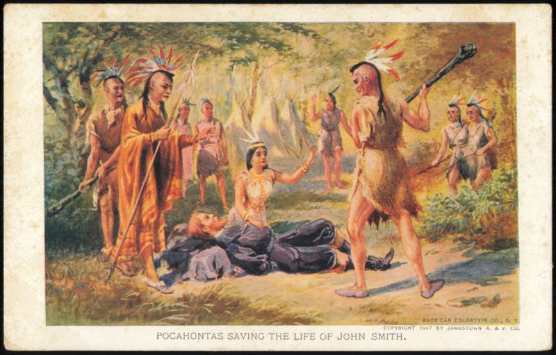Pocahontas Saving John Smith, 1907 Jamestown Exposition Norfolk Virginia