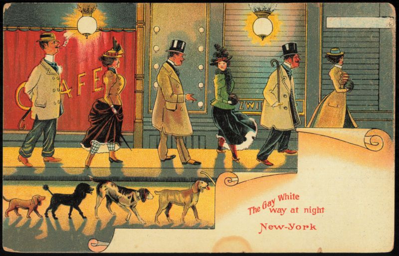 The Gay White Way at Night, New York