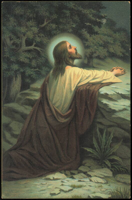 Jesus Praying in Gethsemane by Jos. Mathauser