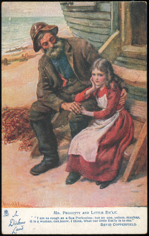 Mr. Peggotty and Little Em'ly, David Copperfield, Oilette