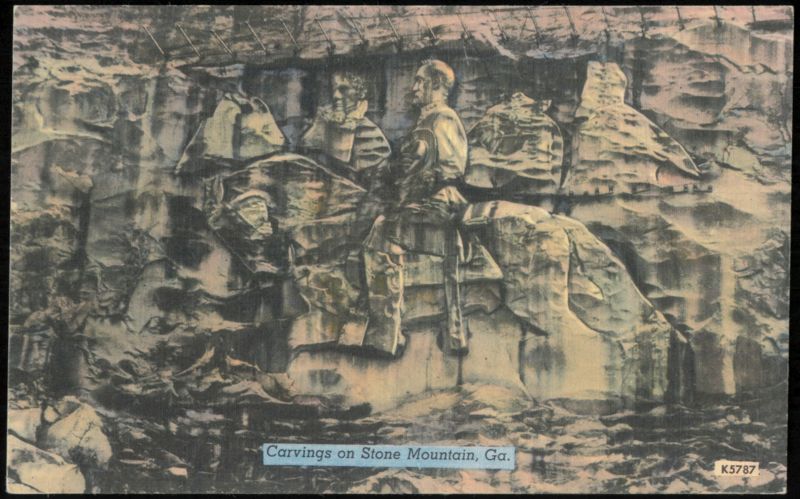 Confederate Memorial Carvings on Stone Mountain Georgia