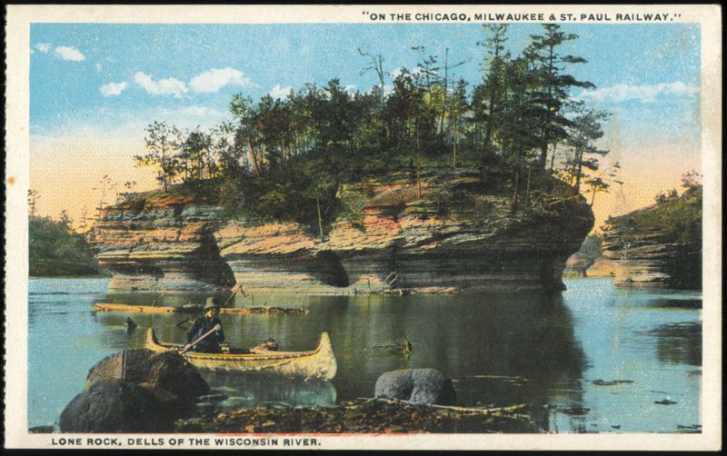 Lone Rock, Dells of the Wisconsin River Wisconsin Dells