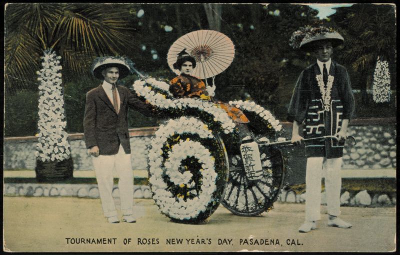 Tournament of Roses New Year's Day Rickshaw Float Pasadena California