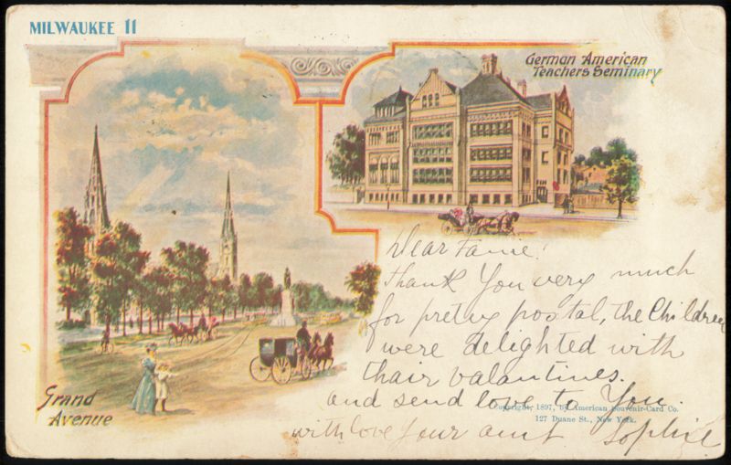 German American Teachers Seminary and Grand Avenue Milwaukee Wisconsin