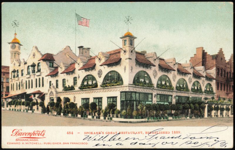 Davenport's Great Restaurant, Established 1889 Spokane Washington