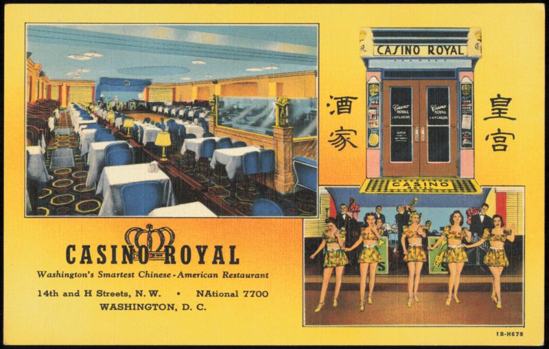 Casino Royal Chinese-American Restaurant & Night Club Washington District of Columbia