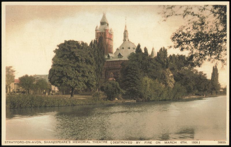 Shakespeare's Memorial Theatre Before 1926 Fire Stratford-on-Avon United Kingdom